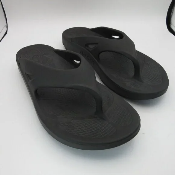 OOFOS | Shoes | Oofos Black Recovery Sandals Mens 1 Flip  display picture 3